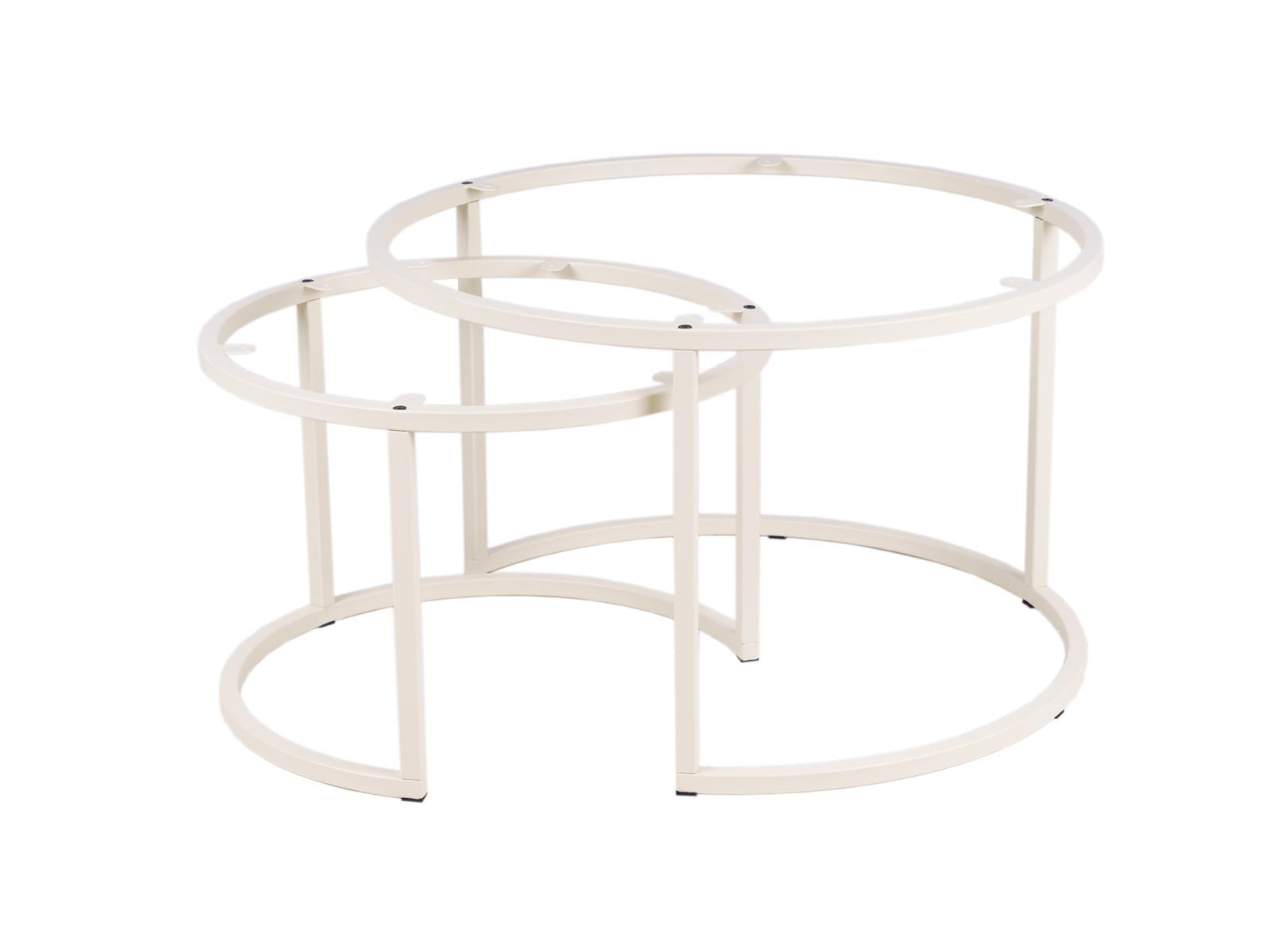 MaximaVida frame Chicago ronde salontafel set ivoor - maak zelf je sal