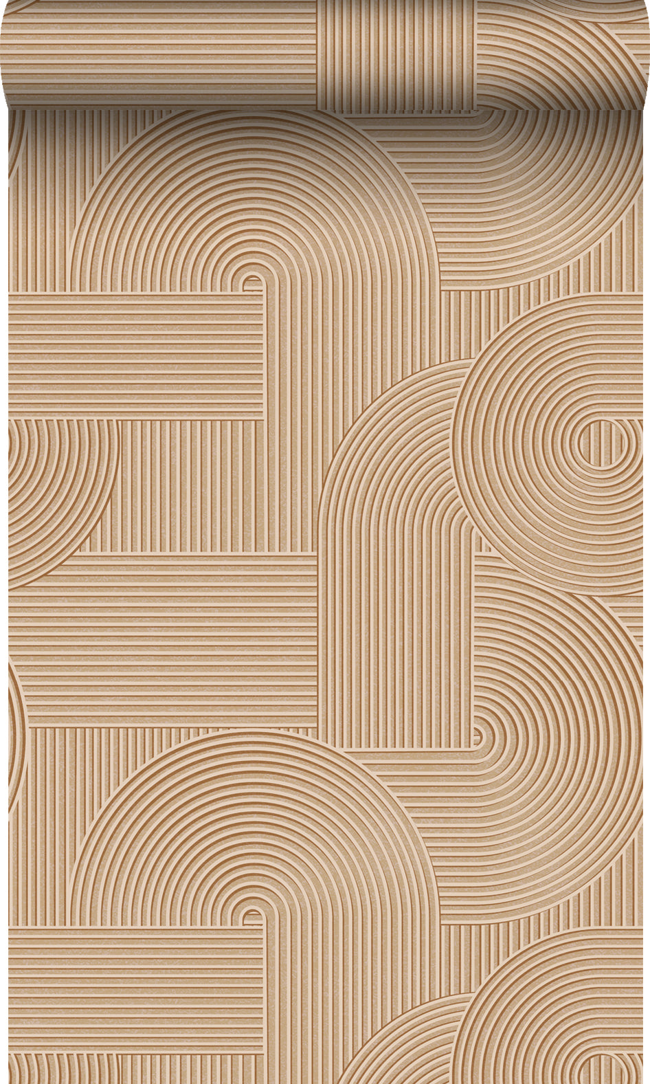 Origin Wallcoverings behang grafisch 3D motief licht terracotta - 53 c