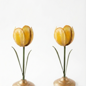 Pip Studio – kandelaren – geel – 21cm – set van 2 Pip Studio – kandelaren – geel – 21cm – set van 2