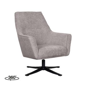 LABEL51 Fauteuil Tod – Grijs Stof – Draaibaar LABEL51 Fauteuil Tod – Grijs Stof – Draaibaar