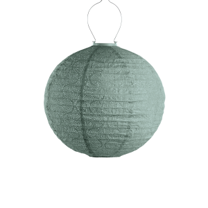 LUMIZ Solar Lampion Tigres Rond – 40 cm – Sage Green LUMIZ Solar Lampion Tigres Rond – 40 cm – Sage Green