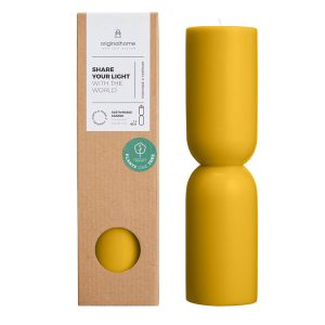 Originalhome kaars organische vorm – geel – L Originalhome kaars organische vorm – geel – L