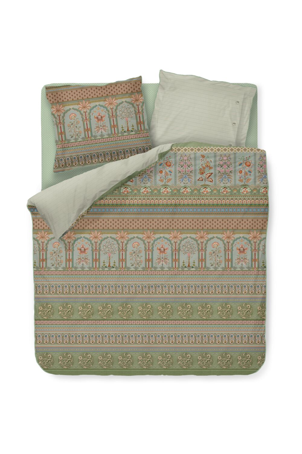 Pip Studio Dekbedovertrek Bollywood Dreams - 240 x 200/220 cm - Groen