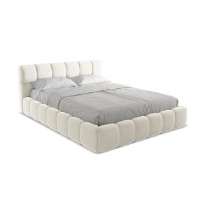 LaMiaSofa Bed met opbergruimte Roma – velours – lichtbeige – 180x228x8 LaMiaSofa Bed met opbergruimte Roma – velours – lichtbeige – 180x228x8