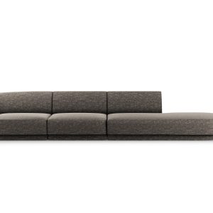 Micadoni Rechte bank Miley 4-zits, chenille, grijs – 90x323x70cm Micadoni Rechte bank Miley 4-zits, chenille, grijs – 90x323x70cm