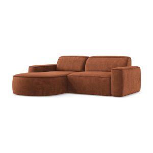 LaMiaSofa hoekbank links Melissa – chenille stof – terracotta – 224×16 LaMiaSofa hoekbank links Melissa – chenille stof – terracotta – 224×16