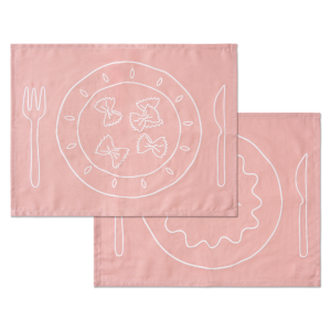 Kulu Club placemats – pasta borden – linnenmix – set van 2 Kulu Club placemats – pasta borden – linnenmix – set van 2