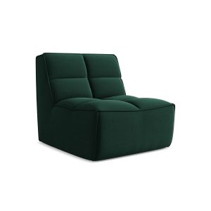LaMiaSofa Bankmodule midden Belluno – velours – flessengroen – 80x93x7