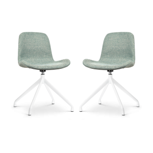 Nolon Nola-Fé Draaibare Eetkamerstoelen Set van 2 Zacht groen – Wit Nolon Nola-Fé Draaibare Eetkamerstoelen Set van 2 Zacht groen – Wit