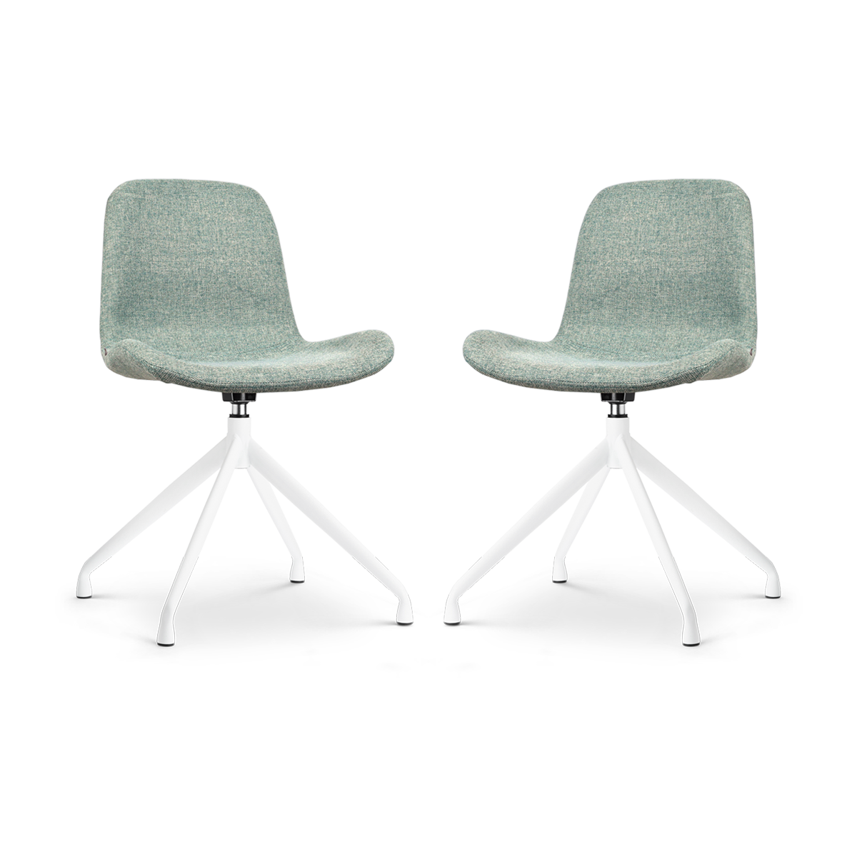 Nolon Nola-Fé Draaibare Eetkamerstoelen Set van 2 Zacht groen - Wit