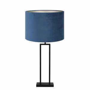 Light & Living tafellamp Shiva/Velours – zwart, blauw – 35x35x84cm Light & Living tafellamp Shiva/Velours – zwart, blauw – 35x35x84cm
