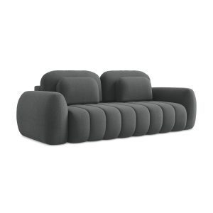 LaMiaSofa 3-zits slaapbank Ginosa – bouclé – donkergrijs – 266x121x95 LaMiaSofa 3-zits slaapbank Ginosa – bouclé – donkergrijs – 266x121x95