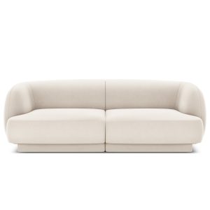 Micadoni Bank Miley 2-zits, flueel, lichtbeige – 90x180x70cm Micadoni Bank Miley 2-zits, flueel, lichtbeige – 90x180x70cm