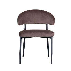 LABEL51 Eetkamerstoel Bliss – Taupe Velvet – Zithoogte 47cm – Set van LABEL51 Eetkamerstoel Bliss – Taupe Velvet – Zithoogte 47cm – Set van
