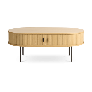 Olivine Lenn Ovale Houten Salontafel met Opbergruimte – Naturel Eiken Olivine Lenn Ovale Houten Salontafel met Opbergruimte – Naturel Eiken