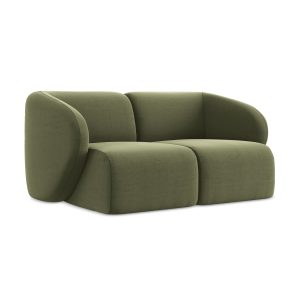 LaMiaSofa Tweezits modulaire bank Cervo – velours – olijf – 174x94x75