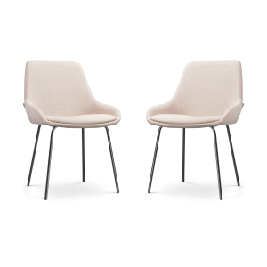 Nolon Nora-Isa Eetkamerstoelen Set van 2 – Beige – Zwart Nolon Nora-Isa Eetkamerstoelen Set van 2 – Beige – Zwart