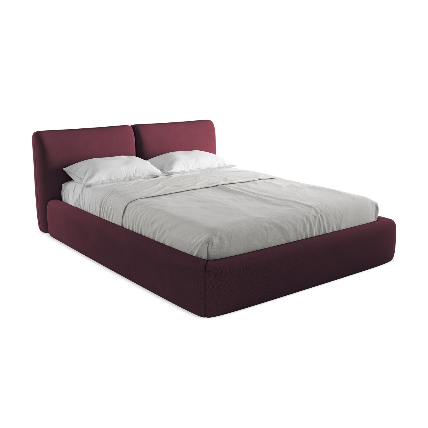 LaMiaSofa Bed met opbergruimte Milano - chenille stof - bordeaux - 180