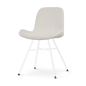 Nolon Noa-Fé Eetkamerstoel Ribstof Créme – Stof – Wit Onderstel Nolon Noa-Fé Eetkamerstoel Ribstof Créme – Stof – Wit Onderstel
