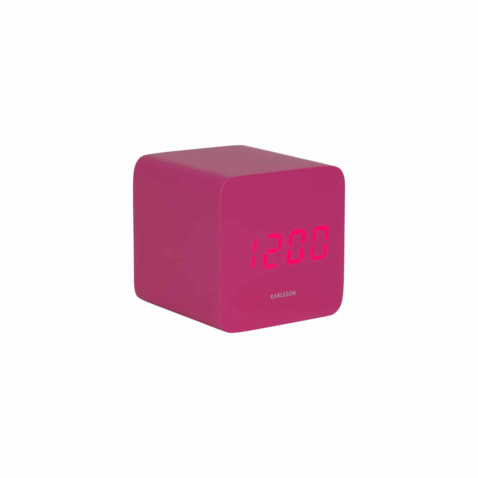 Karlsson wekker Spry Square - roze - 6.6x6.8x6.6cm