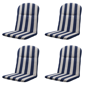 Madison kuipstoelkussen hoge rug Amora – blauw – 45x45x3,5cm – set van Madison kuipstoelkussen hoge rug Amora – blauw – 45x45x3,5cm – set van