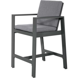 Lesli Living bistrostoel Malibu – grijs – 63x72x111cm – set van 2 Lesli Living bistrostoel Malibu – grijs – 63x72x111cm – set van 2