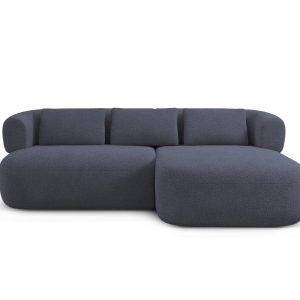 Micadoni rechter hoekbank Jenny 5-zits, boucle donkerblauw – 145x200x7 Micadoni rechter hoekbank Jenny 5-zits, boucle donkerblauw – 145x200x7