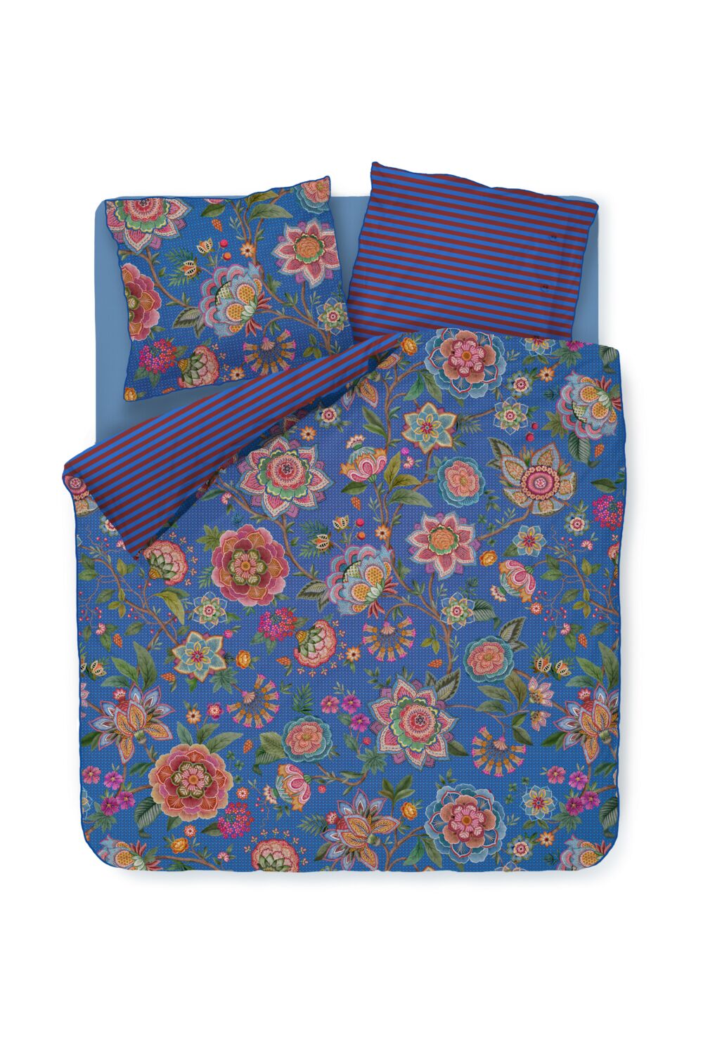 Pip Studio Dekbedovertrek Bombay Bold - 260 x 200/220 cm - Donkerblauw