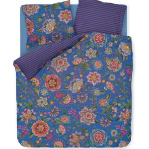 Pip Studio Dekbedovertrek Bombay Bold – 200 x 200/220 cm – Donkerblauw