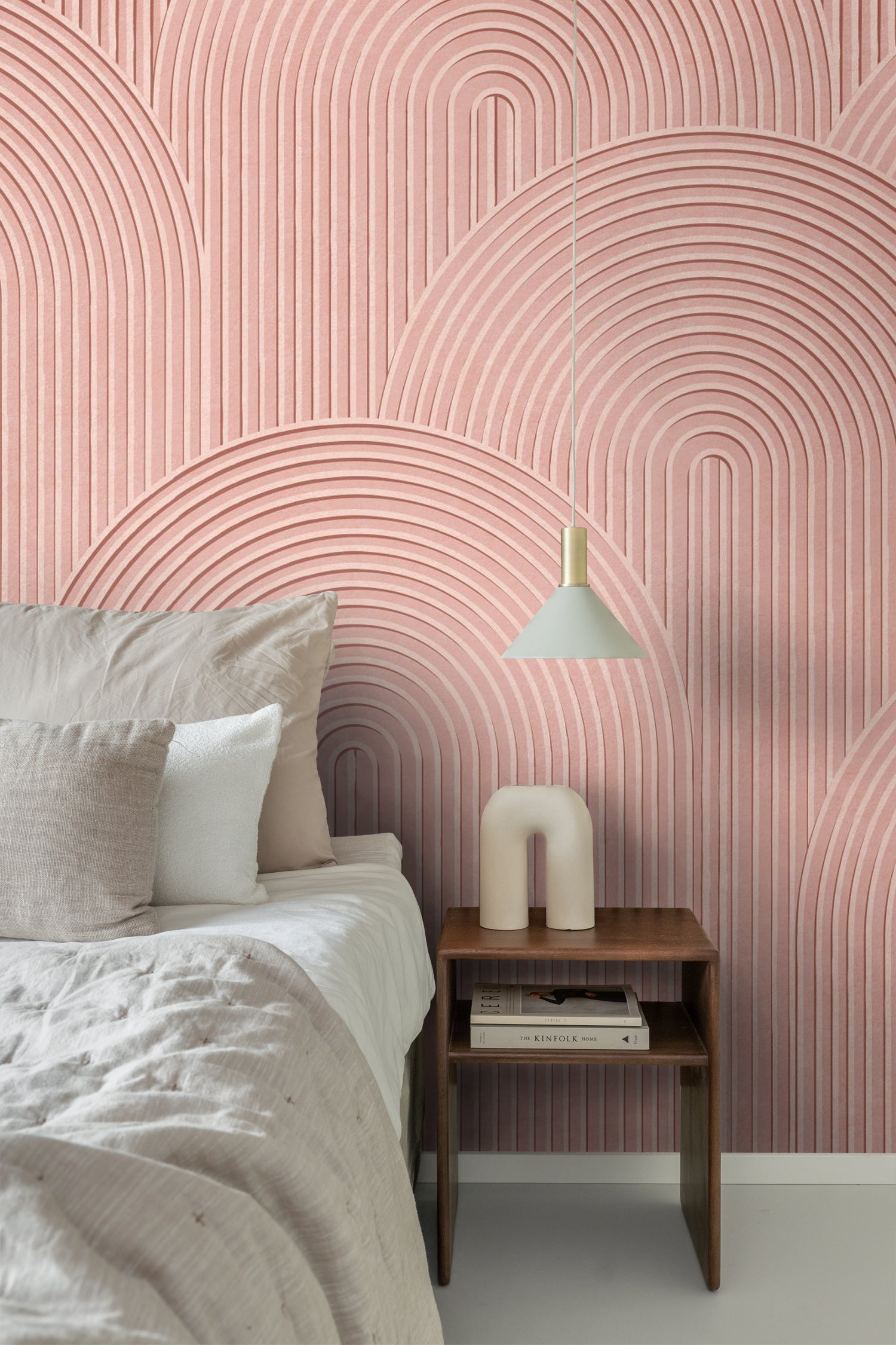 Origin Wallcoverings fotobehang grafisch 3D motief roze - 250 x 279 cm