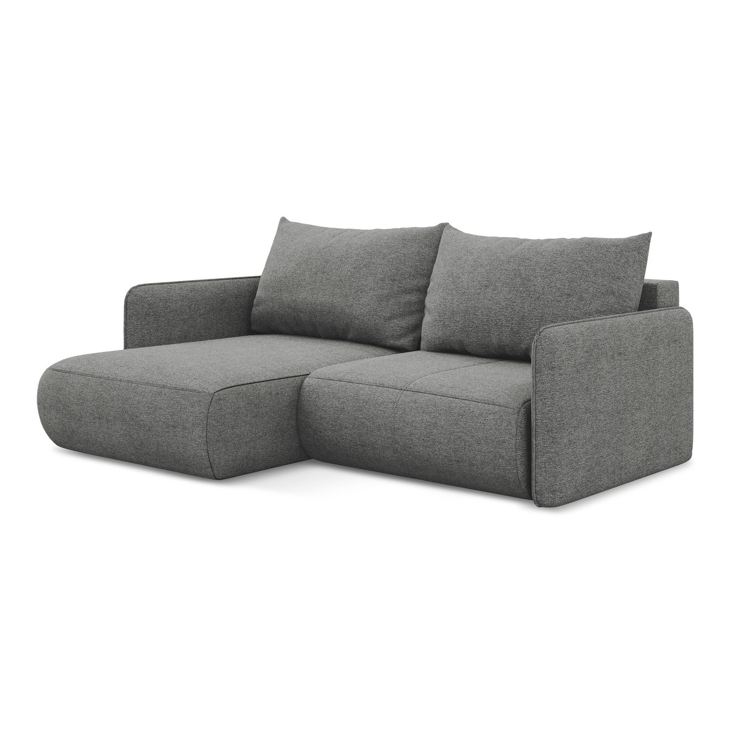 LaMiaSofa hoekbank links Palermo - chenille stof - olifant - 207x148x8