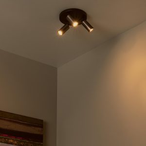Lucide plafondspot RITMO – 3xGU10 (MR11) – Koffie Lucide plafondspot RITMO – 3xGU10 (MR11) – Koffie