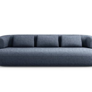 Micadoni Bank Jenny 4-zits, chenille, donkerblauw – 90x226x73cm Micadoni Bank Jenny 4-zits, chenille, donkerblauw – 90x226x73cm