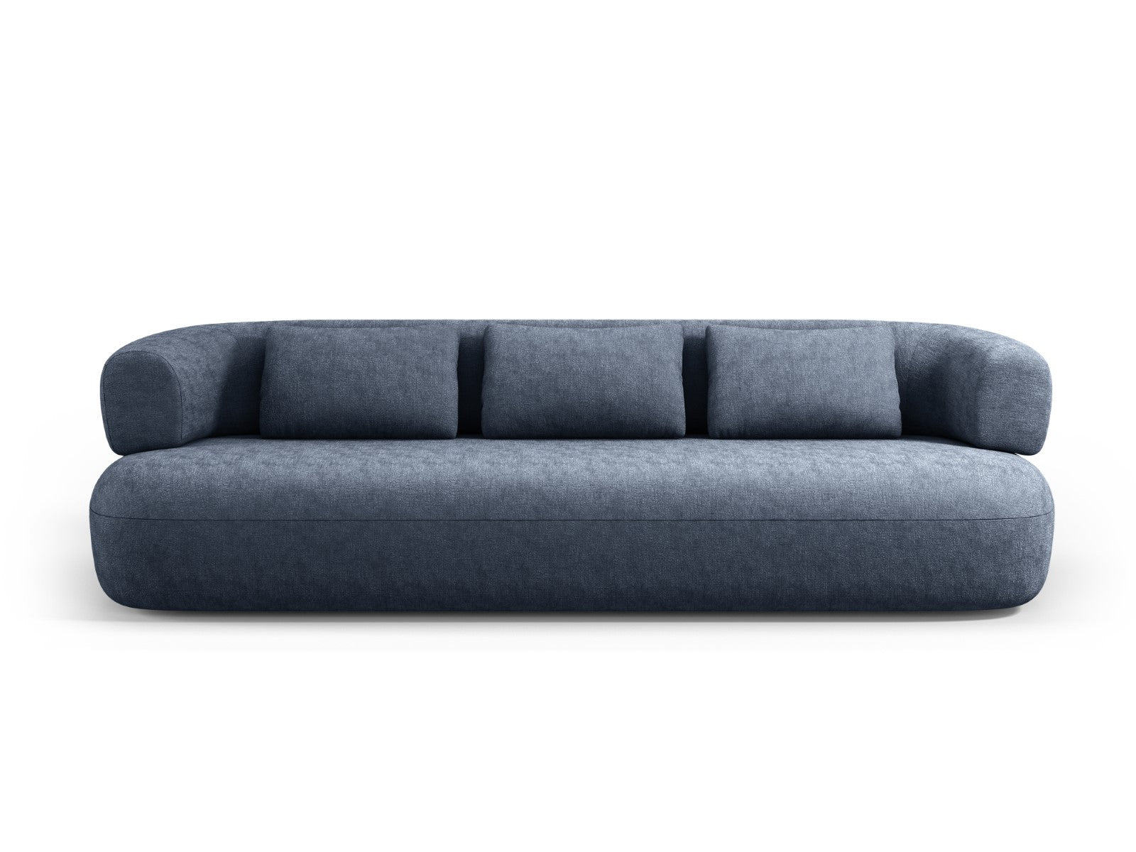 Micadoni Bank Jenny 4-zits, chenille, donkerblauw - 90x226x73cm