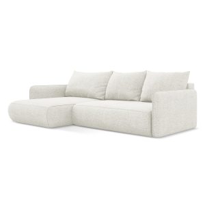 LaMiaSofa hoekbank links Palermo – chenille stof – wit – 240x148x86 LaMiaSofa hoekbank links Palermo – chenille stof – wit – 240x148x86