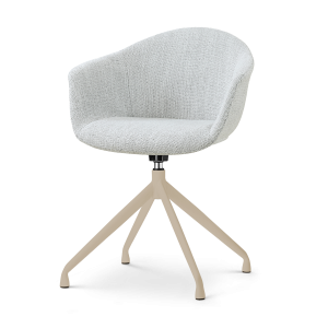 Nolon Nola-Otis draaibare eetkamerstoel grijs melange beige onderstel Nolon Nola-Otis draaibare eetkamerstoel grijs melange beige onderstel