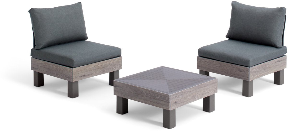 Keter Signature Elements Balkonset - 2 personen - met groene kussens -