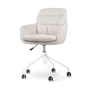 Nolon Nout-Mia Bureaustoel Beige – met Armleuning – Wit Nolon Nout-Mia Bureaustoel Beige – met Armleuning – Wit