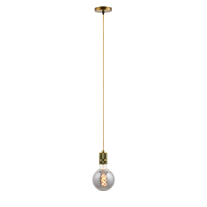 Lighto | Pendel Champagne Goud | Inclusief Lichtbron Rookglas | Classi Lighto | Pendel Champagne Goud | Inclusief Lichtbron Rookglas | Classi