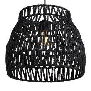 Lighto | Hanglamp Rotan Zwart Ø35 cm | Vela Lighto | Hanglamp Rotan Zwart Ø35 cm | Vela