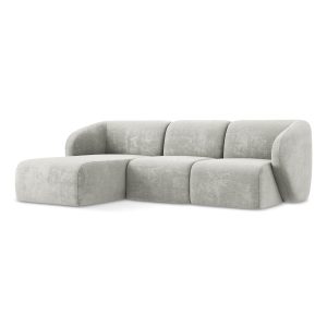 LaMiaSofa hoekbank links Cervo – chenille stof – lichtgrijs – 248x166x LaMiaSofa hoekbank links Cervo – chenille stof – lichtgrijs – 248x166x