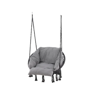 Nest outdoor Leah katoenen tuin hangstoel grijs – met zitkussen Nest outdoor Leah katoenen tuin hangstoel grijs – met zitkussen