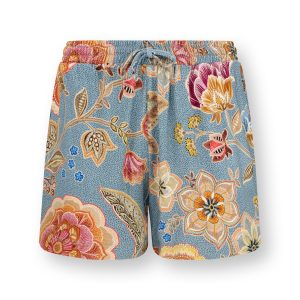 Pip Studio – Bob Korte pyjamabroek – Dames – Matata – Blauw – XXL Pip Studio – Bob Korte pyjamabroek – Dames – Matata – Blauw – XXL