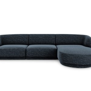 Micadoni rechter hoekbank Miley 4-zits, chenille, koningsblauw – 156×2 Micadoni rechter hoekbank Miley 4-zits, chenille, koningsblauw – 156×2