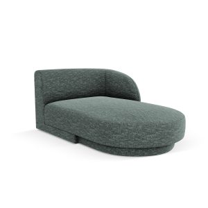 Micadoni rechter chaise longue Miley chenille, olie – 156x90x70cm Micadoni rechter chaise longue Miley chenille, olie – 156x90x70cm