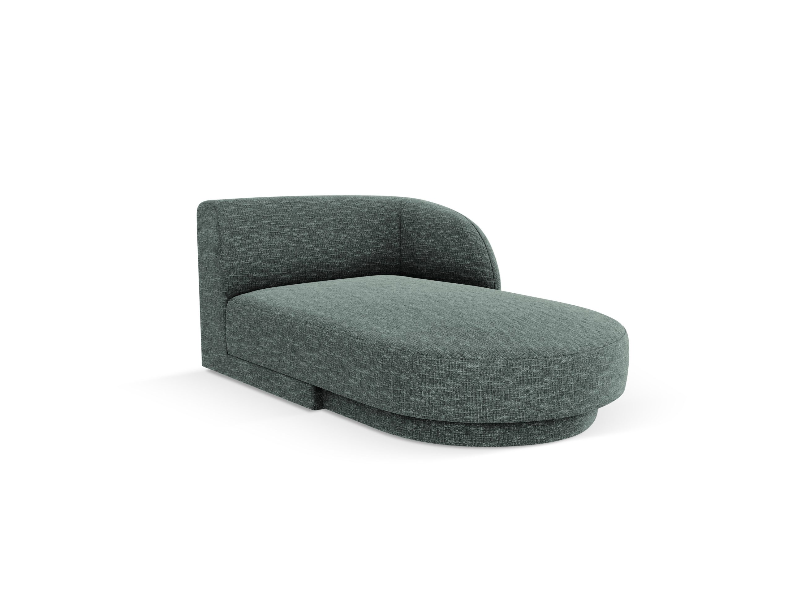 Micadoni rechter chaise longue Miley chenille, olie - 156x90x70cm