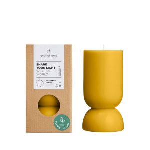 Originalhome kaars organische vorm – geel – S Originalhome kaars organische vorm – geel – S