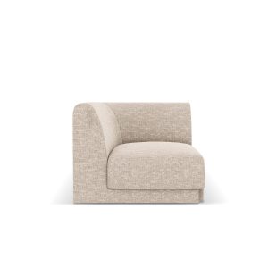 Micadoni Hoekmodule Miley structurele stof beige – 90x90x70cm