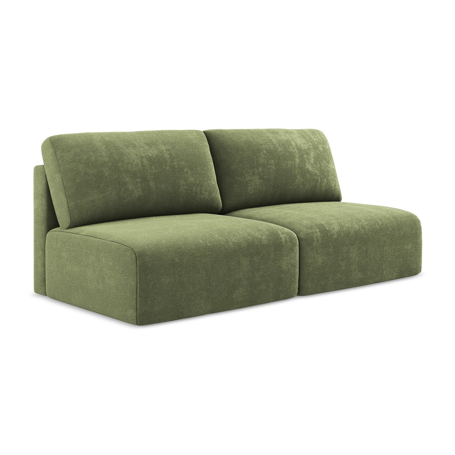 LaMiaSofa 3-zits slaapbank Ostia - chenille stof - groente - 216x102x7