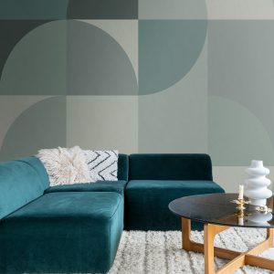 Origin Wallcoverings fotobehang cirkels in Bauhaus stijl vergrijsd tur Origin Wallcoverings fotobehang cirkels in Bauhaus stijl vergrijsd tur